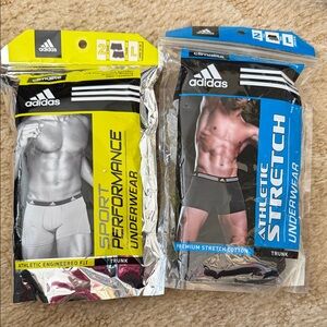 4 Pair Adidas Men's Black Athletic Stretch Boxer Briefs